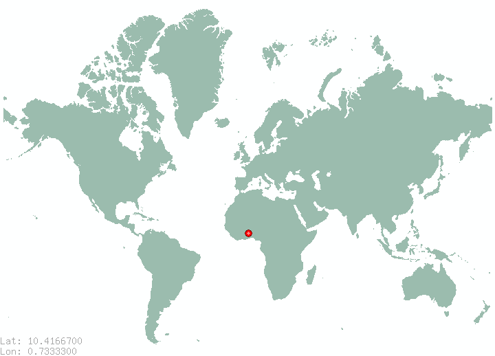 Danouaga in world map
